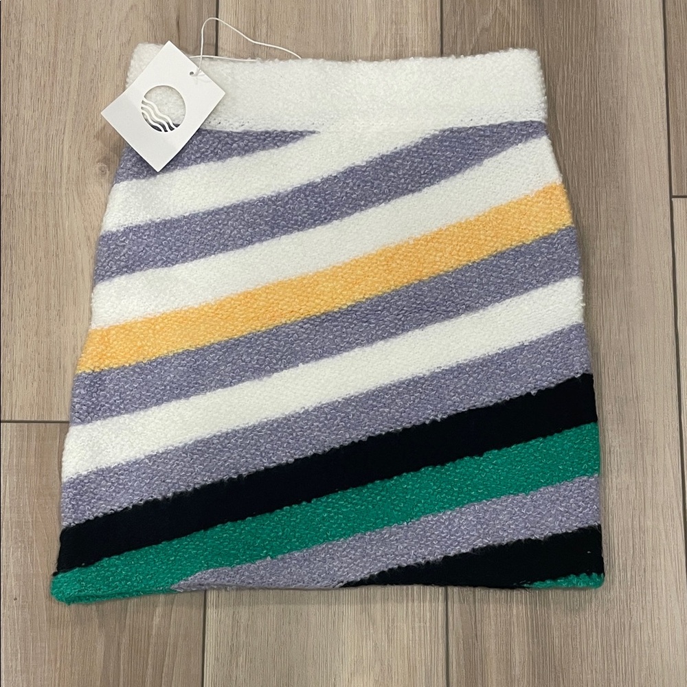 New Anthropologie Daily Practice Striped Multicolor Knit Skirt
